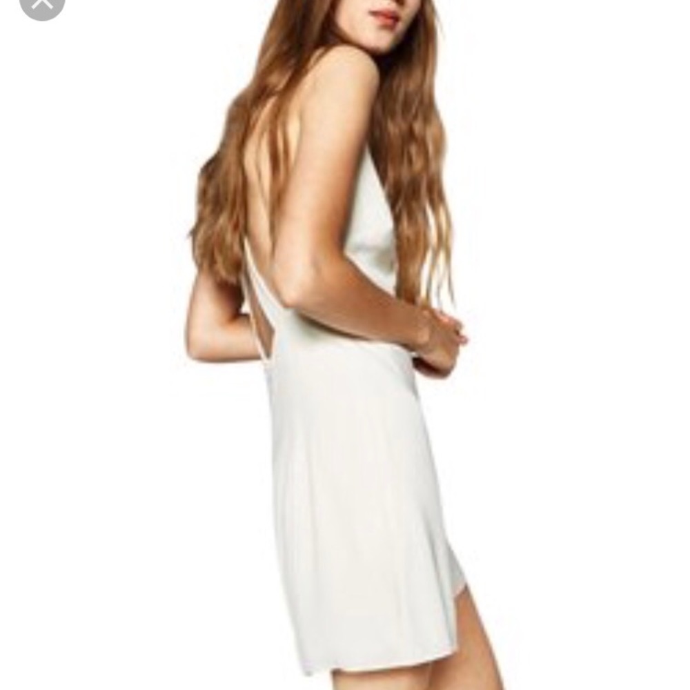 ZARA White open back romper